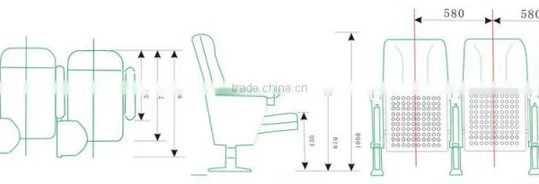 Wooden Auditorium With Writing Tablet HJ62B-L photo-5