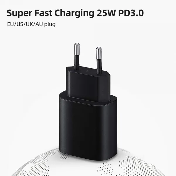 2022 Factory Price EU 25W Fast Chargers 25W TYPE-C Power Battery Charger for Samsung Note 10 S8 S9 photo-4