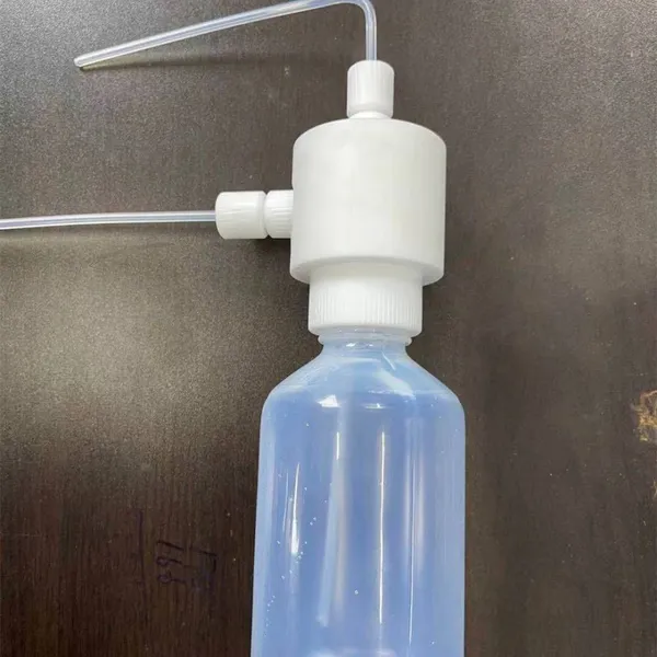 Teflon Pfa Gas Washing Bottle, Polytetrafluoroethylene Gas Absorption Bottle With Connector and Valve, Customizable photo-4