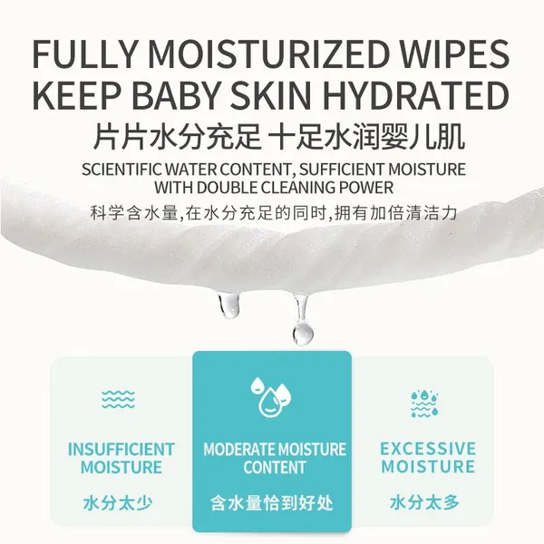 20-Count Mini Baby Wipes, Pure Water Formula, Thickened, Portable Hand & Mouth Wipes for Kids photo-3