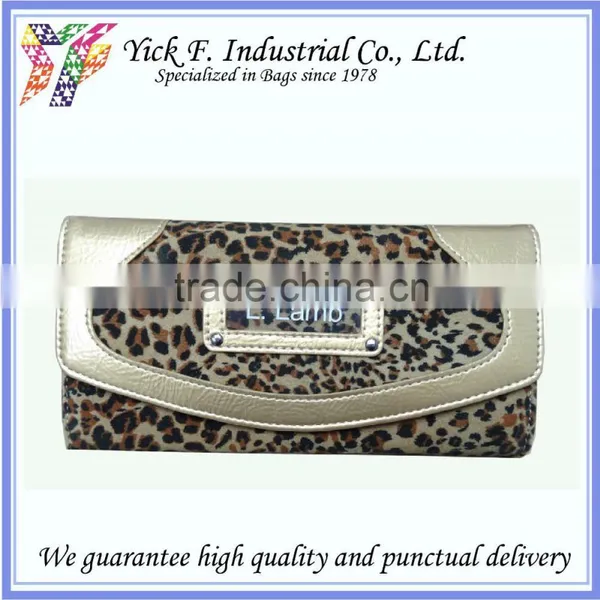 Fancy Leopard Printing Female Velvet Long Wallet