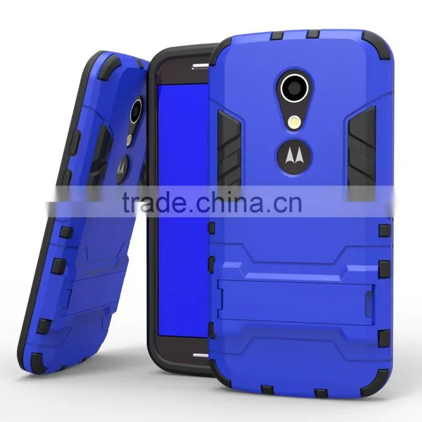 Hot Sale Armor 2 in 1 Plastic Silicon Hard Stand Holder Case Cover for Motorola Moto G/G2/G3 Armor, For Moto x Play/Force Cover photo-4