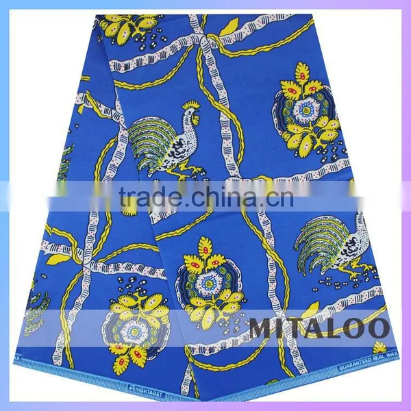 Wholesale African Fabrics Real Wax Batik Fabric for Women's Dress H1036 photo-4