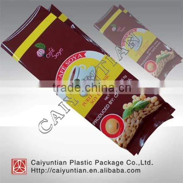 Coffee Bags With Valve Tin Tie Aluminum Stand up Coffee Pouch Eight-side Sealing Zipper Pouches photo-2