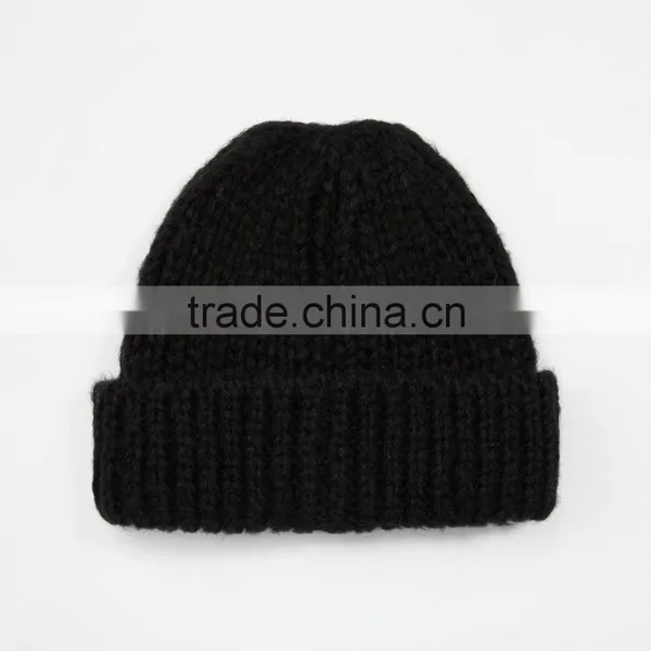Custom Knit Beanies With Woven Label Slouch Beanie Hat Crocheted Hat Quality Choice photo-3
