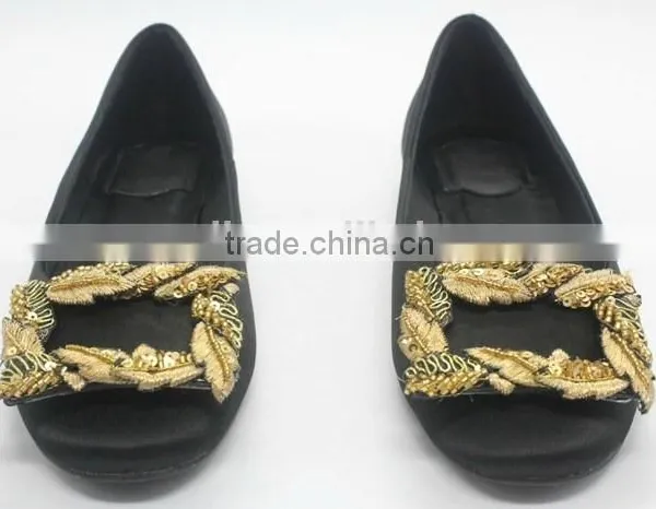 Ladies Flat Dance Shoe Guangzhou Shoes Factory With Satin Material photo-2
