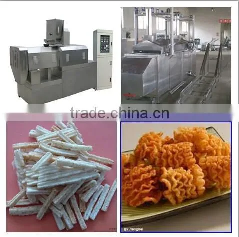 Extrusion Fried Pellet Snacks Processing Line Fried Dough Food Machine photo-2