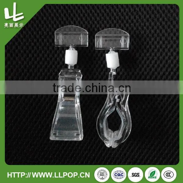 Transparent Plastic Price Tag Label Clip Holders photo-3