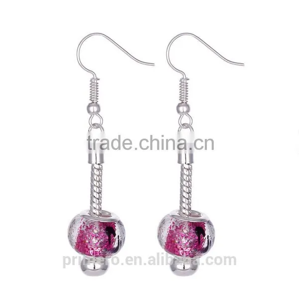 New Arrival Crystal Ball Spiral Dangle Earrings For Girl photo-3