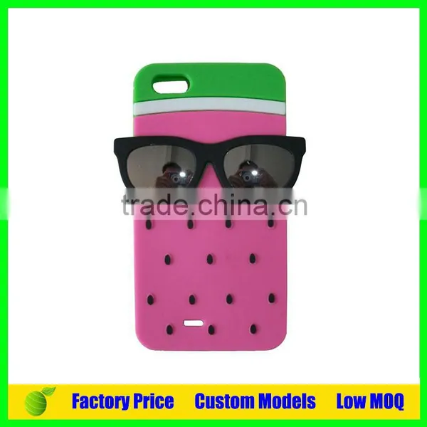Watermelon With Glasses Silicone 3d Phone Case Mobile Cover for Iphone SE Cell Phone Case Back Cover photo-2