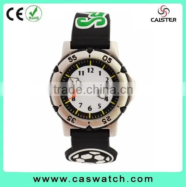 2015 Top Sale Popular Silicone Football Children Watch Customized Cartoon Sport Kids Watch photo-2