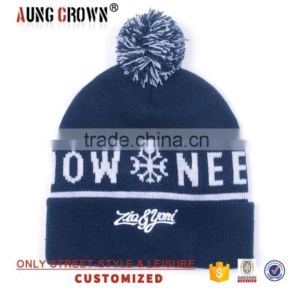 2016 Solid Color Top Ball Beanie Winter Beanie