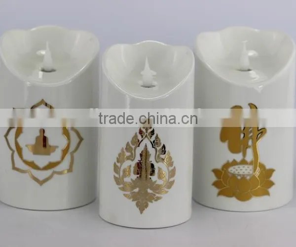 Church Candle Flameless LED Candle in Ceramic photo-2