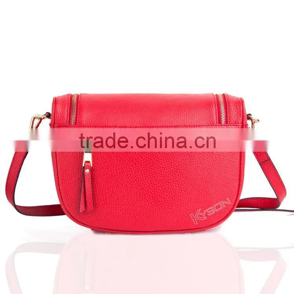 Chinese Red Women Bag Fashion Women Messenger Bags, Leather Shoulder Strap Bag High Quality Leather Crossbody Bag photo-2