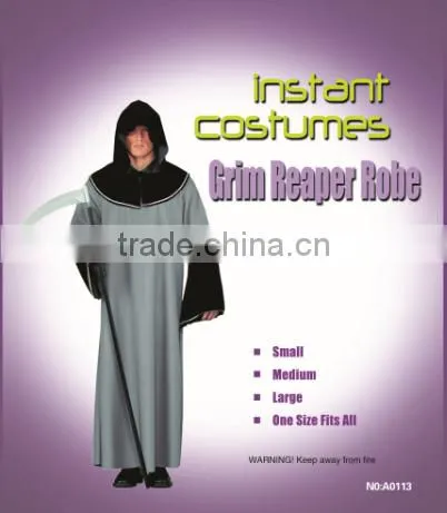 Halloween Scary Grim Reaper Robe Fancy Dress Instant Party Costume