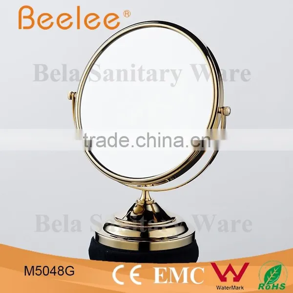 Golden Table Mirror 8 Inch Round Makeup Mirror photo-4