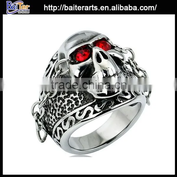 Retro Titanium 316L Stainless Steel Spikes Titanium Rings photo-5
