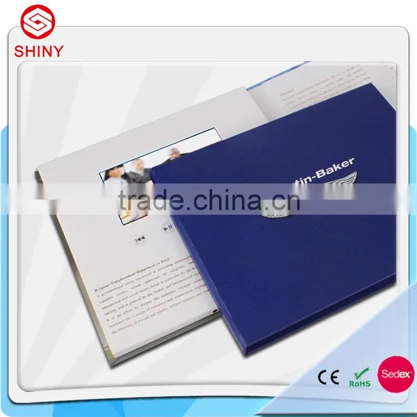 OEM/ODM/ Available Popular Business Gifts Lcd Video Booklet With Hard Cover