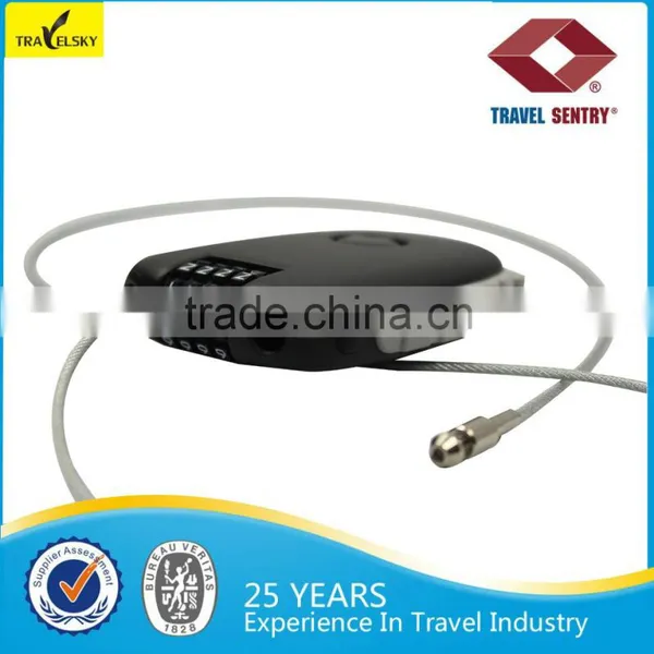Retractable Cable Combination Plastic Luggage Lock photo-3
