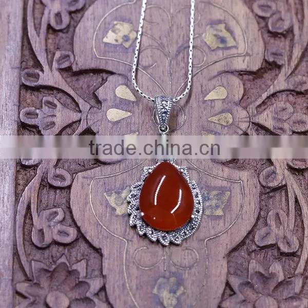 New Arrival Handmade Silver Floationg Charm 3 Color Agate Fashion Jewelry Accessory photo-3