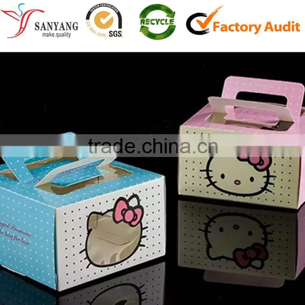 Hello Kitty Print Matt Lamination Cake Paper Box With Window photo-2