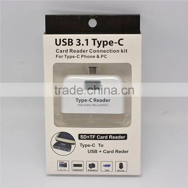 USB 3.1 Type C OTG USB TF SD MMC Micro USB Charging Card Reader COMBO HUB Adapter Support Phone and PC photo-5