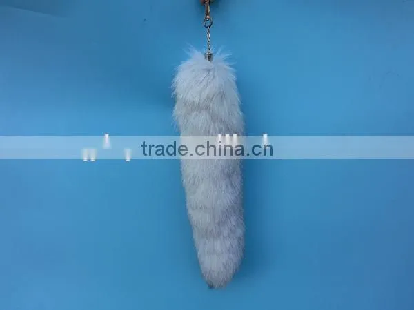 Genuine Fox Tail Fur Blue Fox Tail Keychain for Bag and Garments photo-6