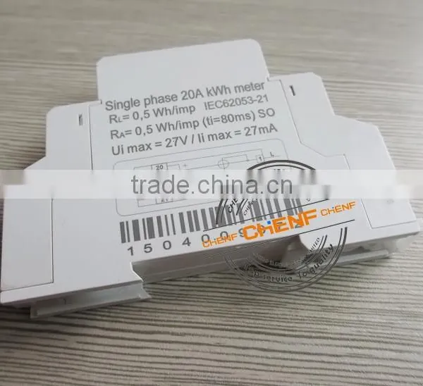 High Quality 120v 60hz 35mm Standard Din Rail Wattmeter , Solar System Use Single-phase Power Watt Meter photo-5