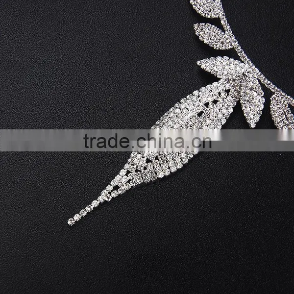 Wedding Jewelry Sets Dubai Bridal Indian Bridal Crystal Necklace Earring Jewelry Set For Bridal Dressing Supplier's Choice photo-6