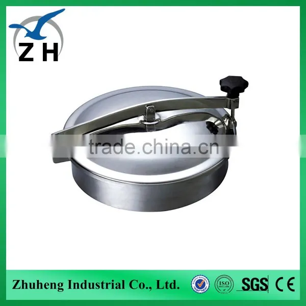 High Quality Food Grade Fuel Tanker Stainless Steel Manhole Cover photo-6
