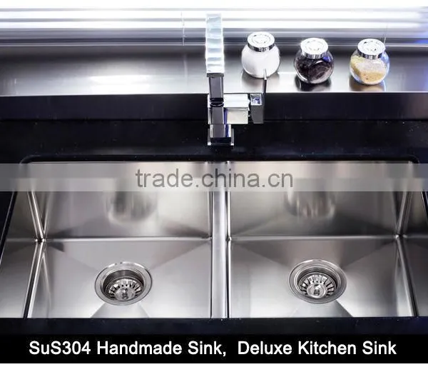 Kitchen Equipments for Restaurant Stainless Steel Undermount Double Handmade Kitchen Sink photo-6