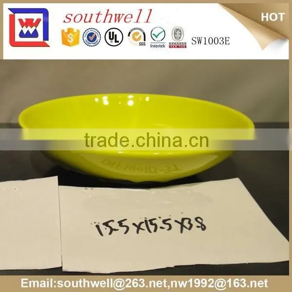 Yellow Custom Printed Ceramic Plate, Ceramic Fruit Plate