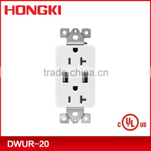 Dual USB Charger 4.0A 5VDC With 20A Duplex Tamper Resistant Receptacle photo-4