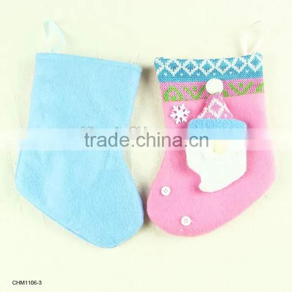 Colorful Merry Christmas Socks Candy Bag Snowman Decoration photo-4