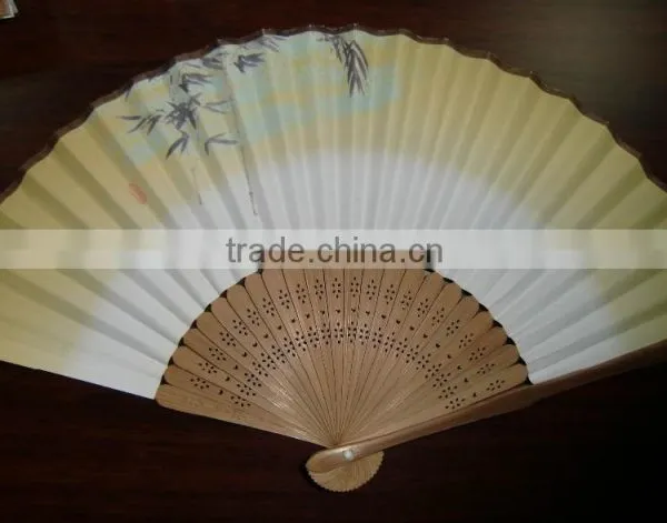 Trational Hand Fan Bamboo Handle With Your Logo photo-3