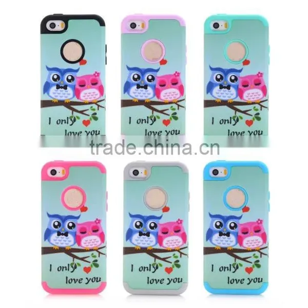Ultra Thin Hybird 2 in 1 Phone Case for Iphone 5c With Printed Color photo-4