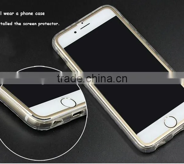 Popular Titanium Alloy Small Frame Tempered Glass Screen Protector for Iphone photo-6