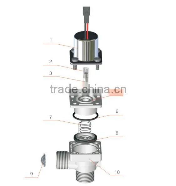 Impulse Valve Solenoid Valve Sensor Sanitary Urinal Solenoid Valves Plastic 6V Impulse photo-4