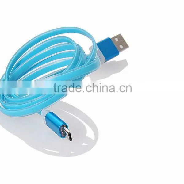 New Design Colorful TPE Round Noodles High Speed Micro Usb Cable Pigtail(OEM ODM) photo-3
