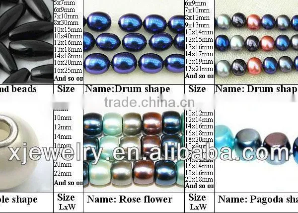Professional Custom and Wholesale Various Colors and Various Shapes South Sea Shell Pearl Necklace DIY Beads(shape Card) photo-2