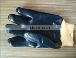 100% Cotton Interlock Glove,fully Nitrile Coated,knit Wrist