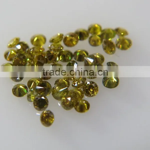 0.8-1mm Natural Loose Brialliant Cut Fancy Green Diamond Lot SI Clarity Good Fire photo-2