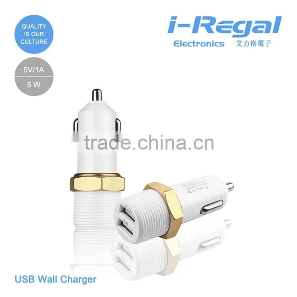 Electric Type Mobile Use Square Shape Double Colors Car Travel Adapter photo-2