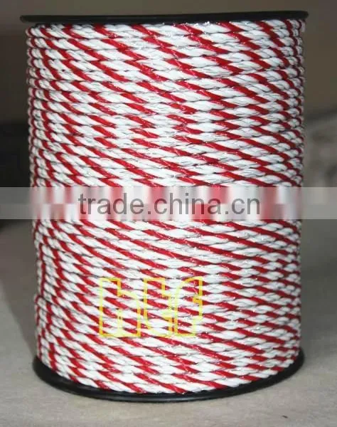 Conductive Electric Fence Poly Rope With HDPE and Stainless Steel Wire photo-4