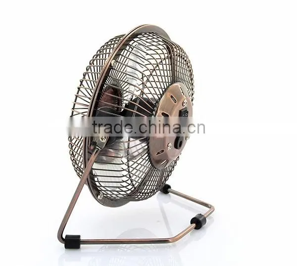 Portable Bronze 6 Inch Metal Mini Fan Usb photo-4