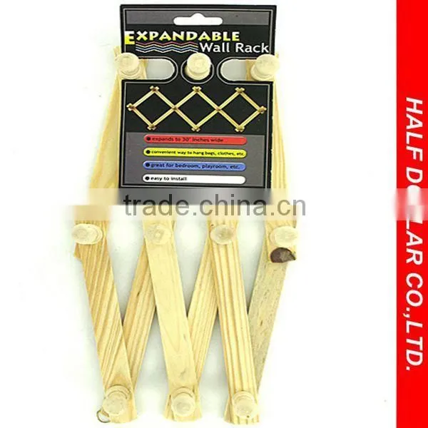 Durable Wood Expandable Wall Rack