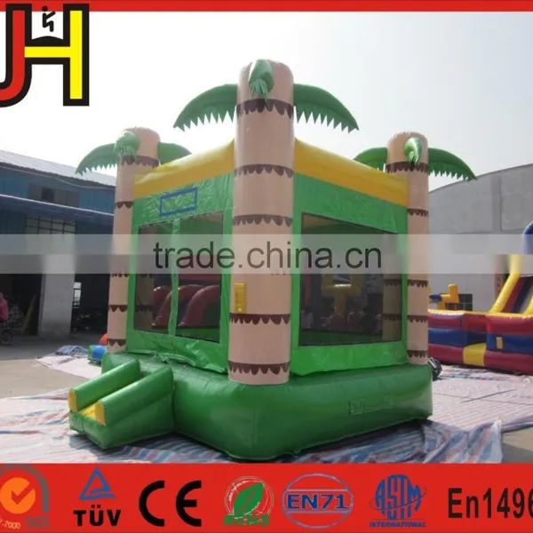 Commercial Tropical Theme Double Lanes Inflatable Water Slide For Sale photo-6