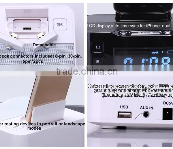 Multi-functional Speaker Dock With Programmable 90-minute Sleep Timer For Mobile Phones photo-4
