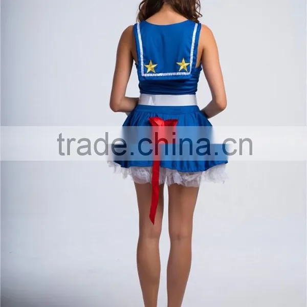 Sexy Adult Costume Beautiful Sailor Dress Blue Sailor Costumes 2015 New photo-6