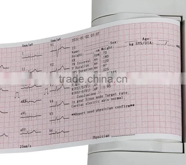 Portable Digital 6-channel Software Electrocardiograph Color Touch Screen ECG Machine EKG Machine EKG-923-Shelly photo-6
